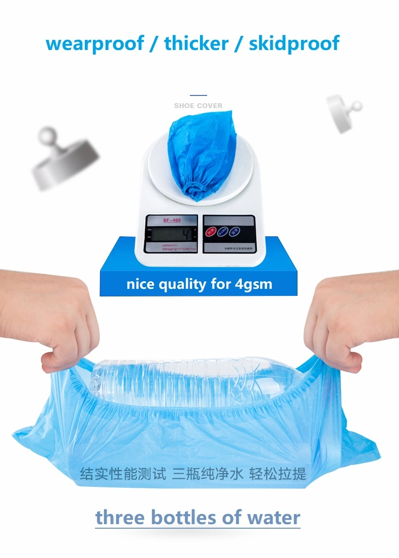 CE PPE Medical CPE Shoe Cover Disposable Waterproof Shoecover