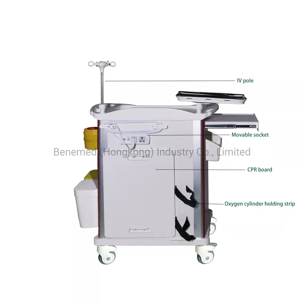 Cheap Price ABS Emergency Ambulance Movable Trolly for Hospital Use