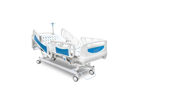 Lit d'hôpital patient de clinique d'ICU de mobilier médical d'équipement de soins infirmiers électrique de 5 fonctions