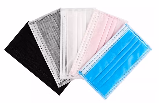 Noir dentaire chirurgical jetable 3ply 3 couches de masque facial médical TypeIIR